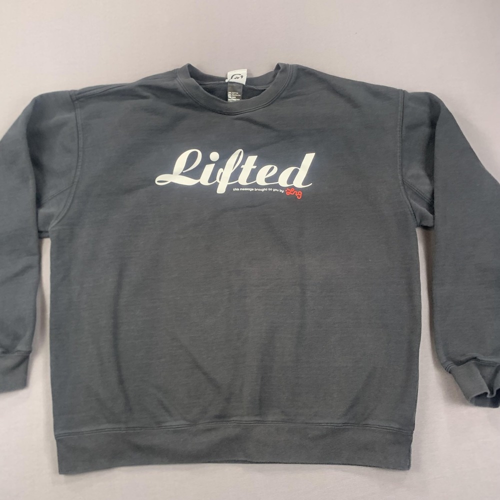 LRG Lifted Sweatshirt Men XL Black Crewneck Pullover Streetwear Graphic Logo Y2K